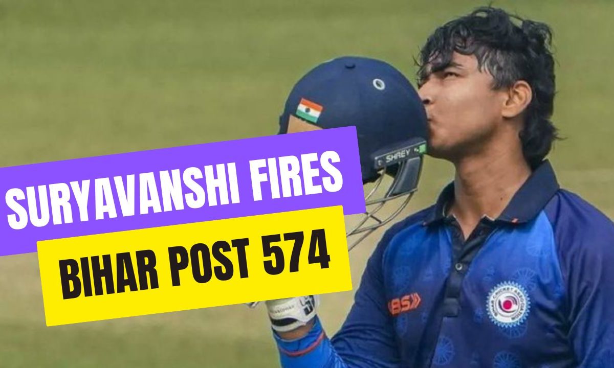 Vaibhav Suryavanshi Blazing Hundred Propels Bihar To World Record 574 for 6