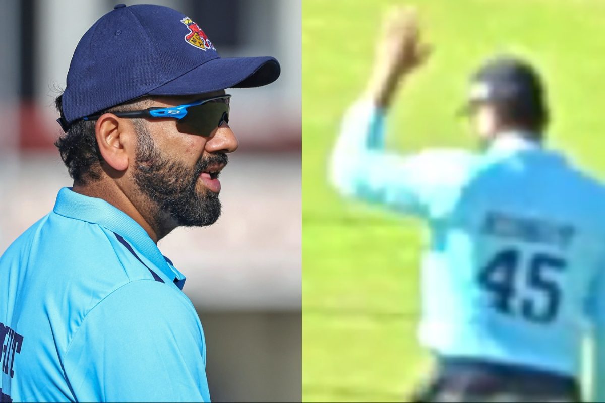 Rohit Sharma laughs as fan asks Vada Pav khaoge during Vijay Hazare match