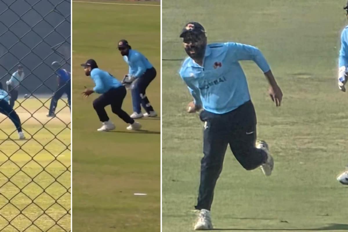 Rohit Sharma grabs smart slip catch after golden duck in Vijay Hazare match