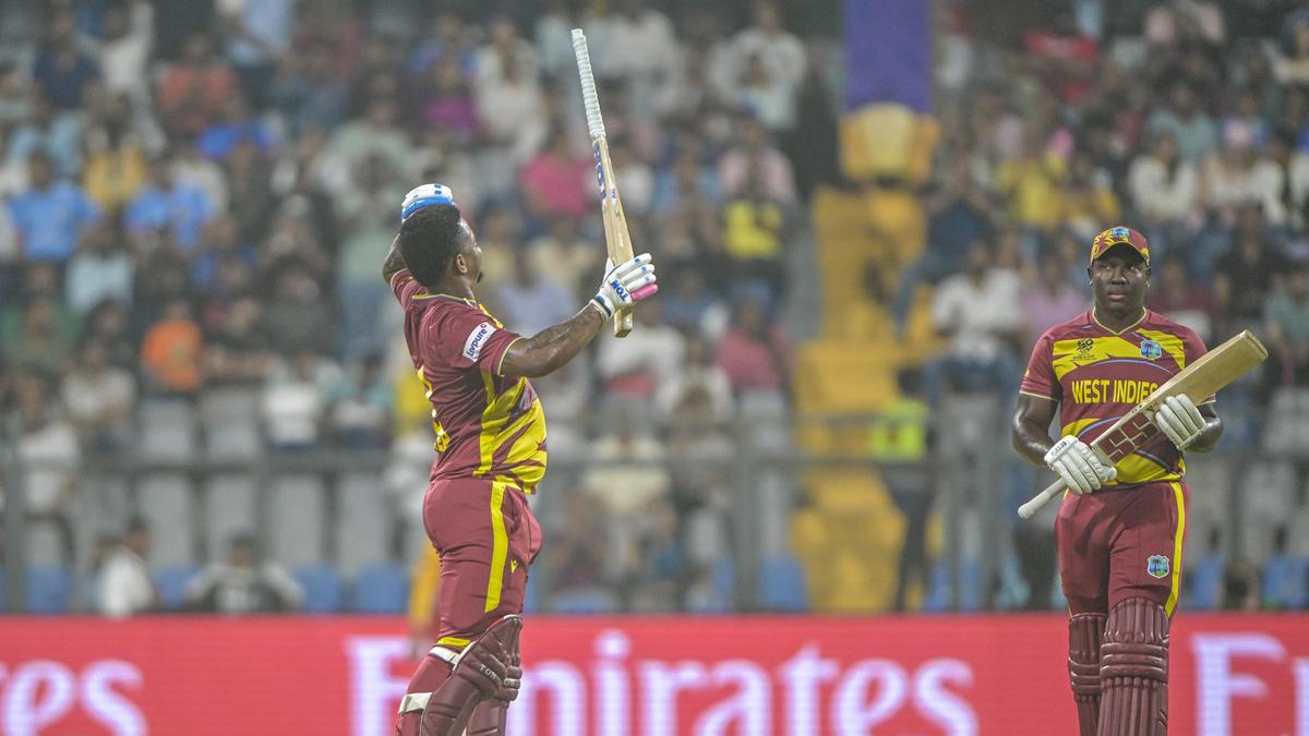 West Indies smash 254 for 6 to set second highest T20 World Cup score today